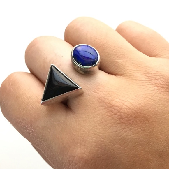 Vintage Sterling Navajo Ray Slim Mid Century modern Ring - Picture 4 of 14